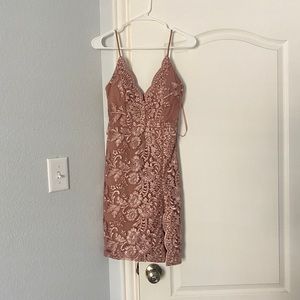 dusty pink dress
